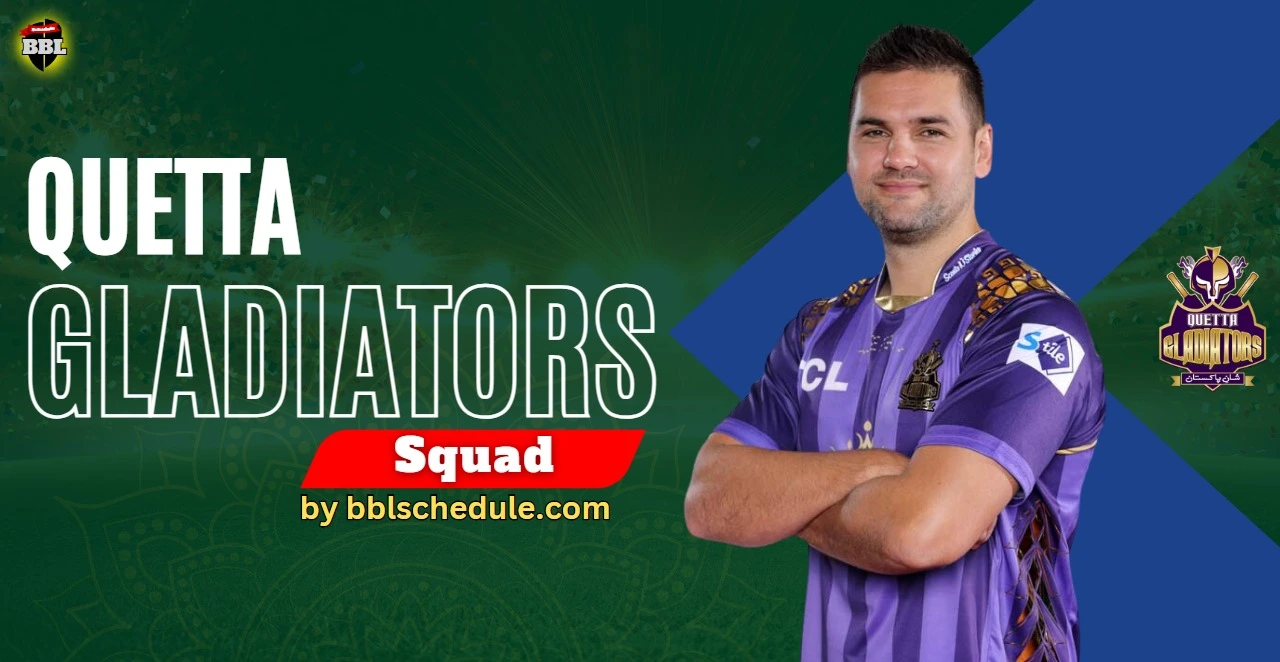 Quetta Gladiators Squad PSL 10 – Complete Players List Announced 2025